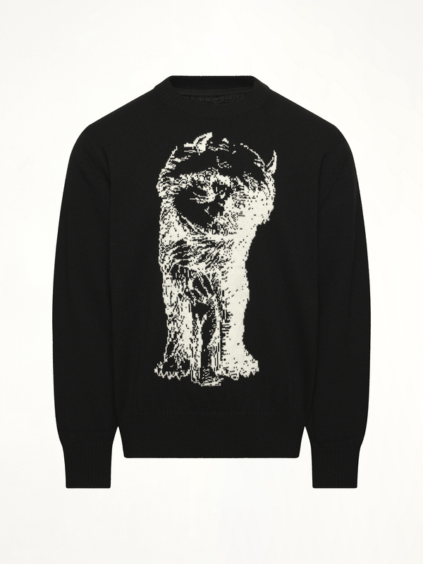 WHERE THE WILD THINGS ARE Wool Knit Pullover in Black