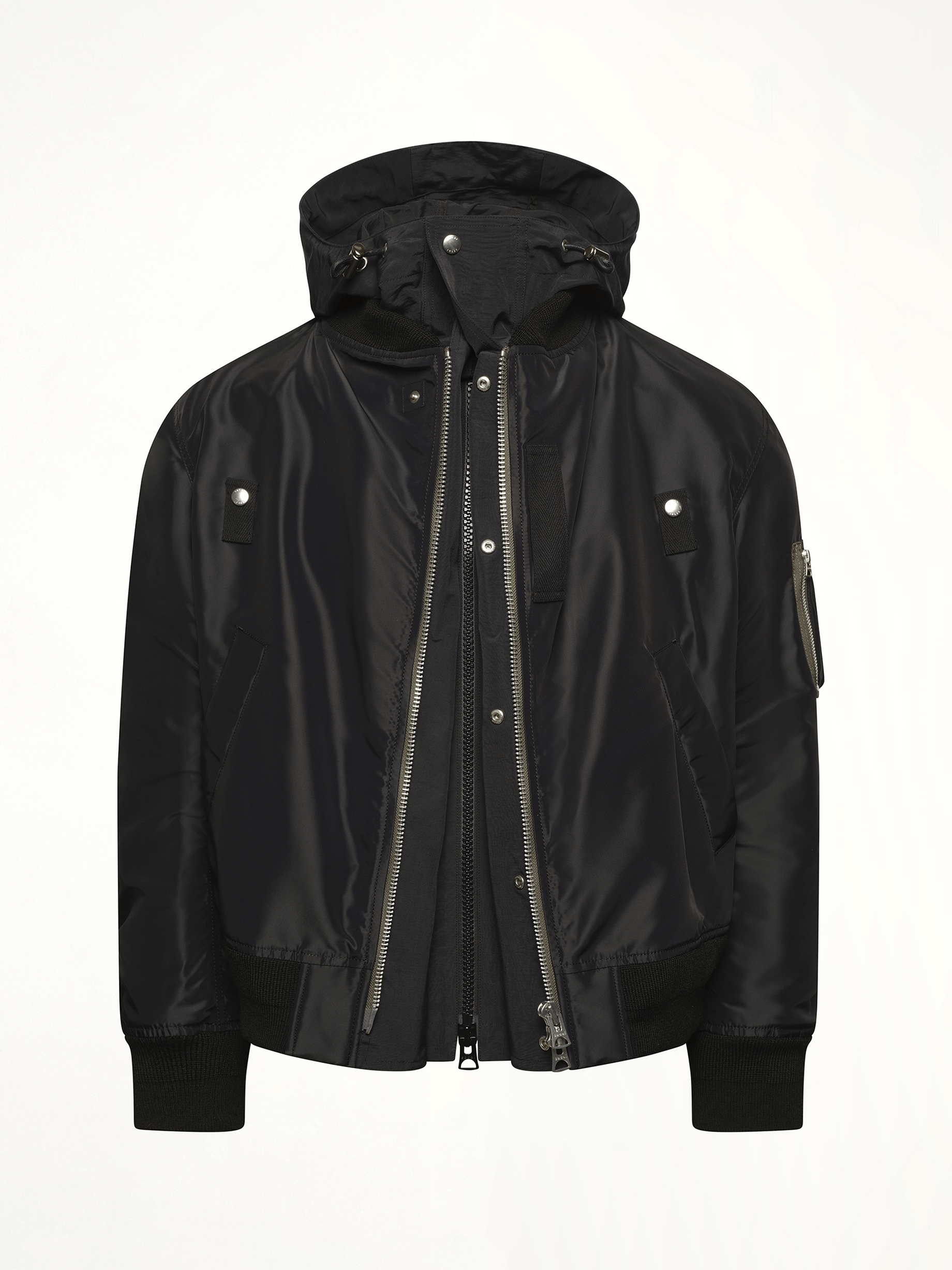 SACAI - Mens Nylon Twill x Grosgrain Blouson in Black SACAI - Mens Nylon Twill x Grosgrain Blouson in Black