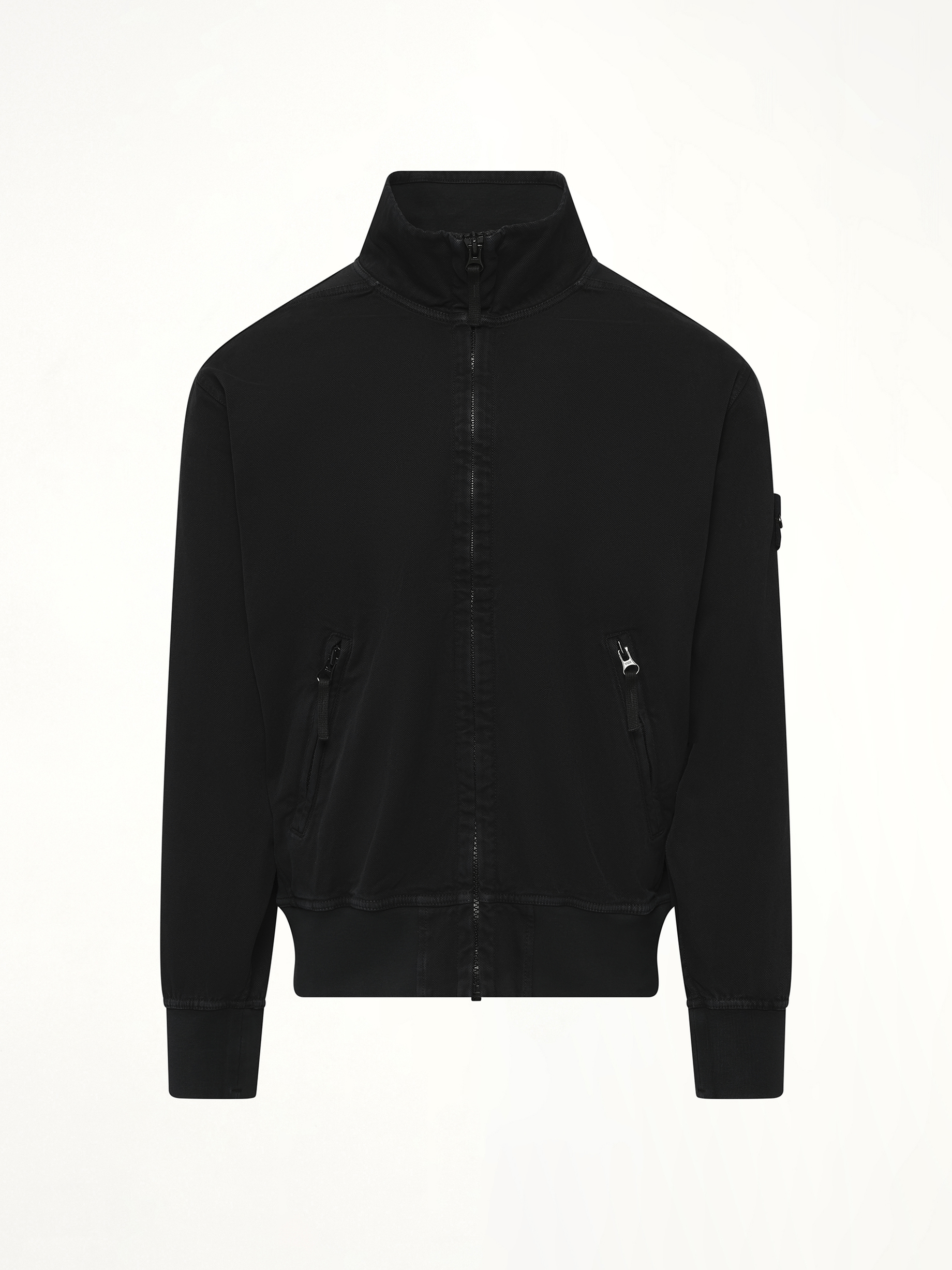 610005 Giubbotto Zip Up Cardigan in Black