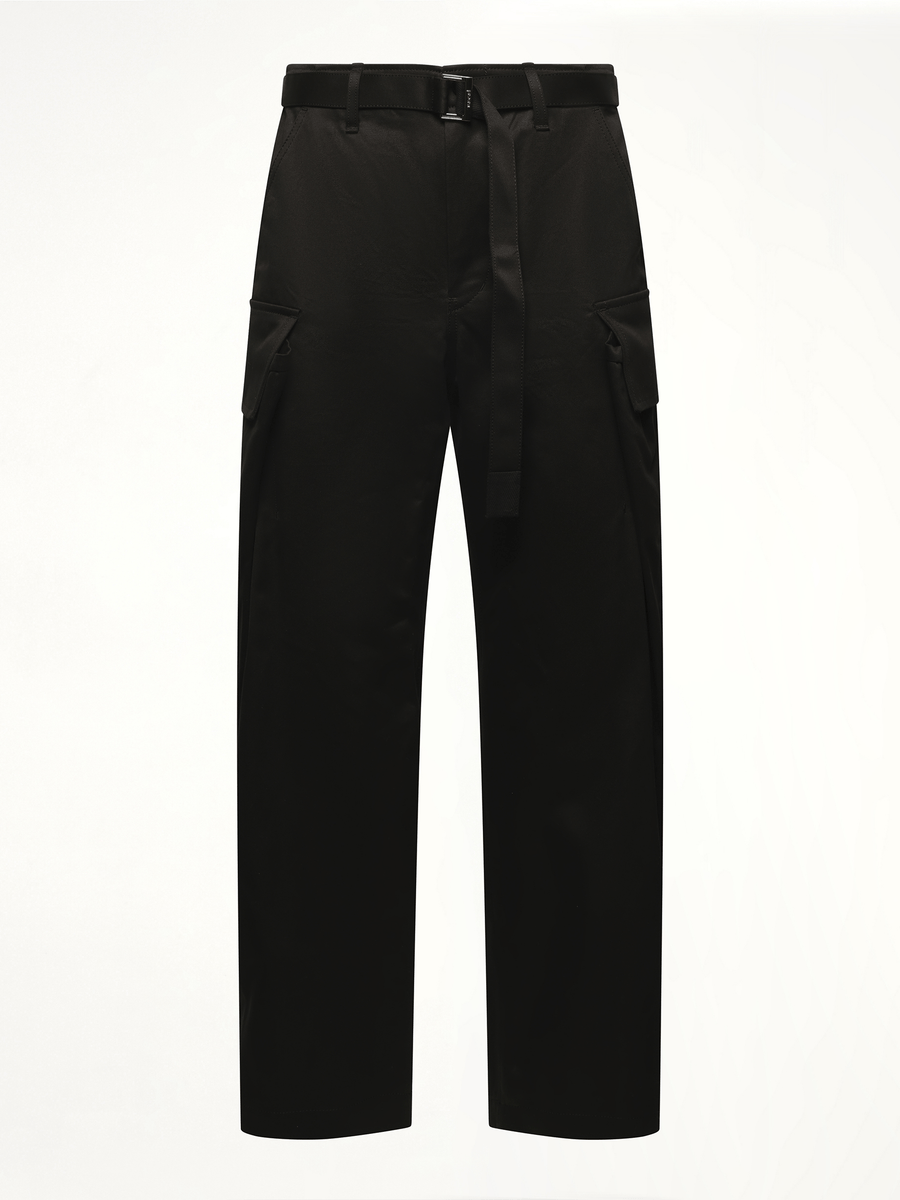 Cotton Chino Pants in Black