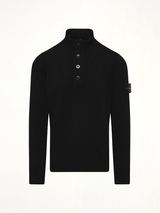 510004 Lambs Wool LS Polo in Black
