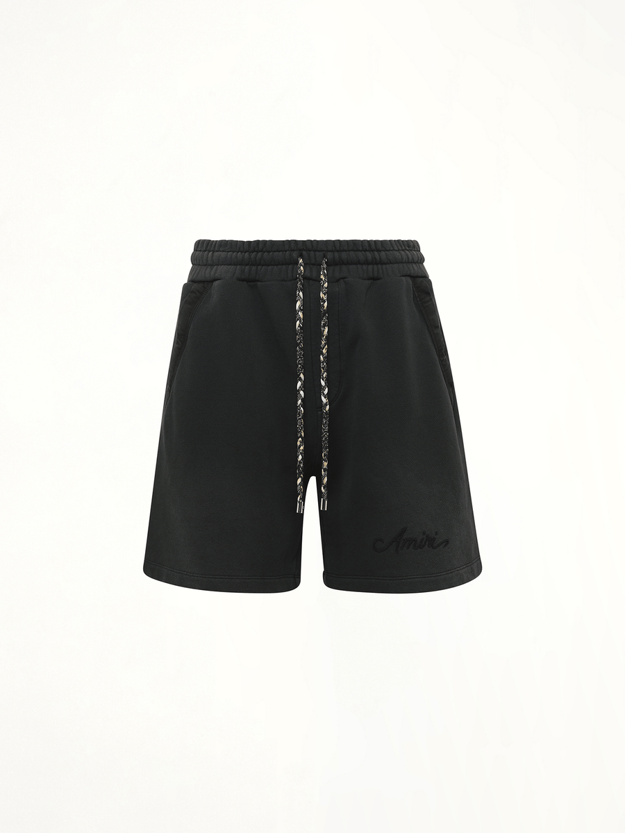 Bleach Bandana Shorts in Black