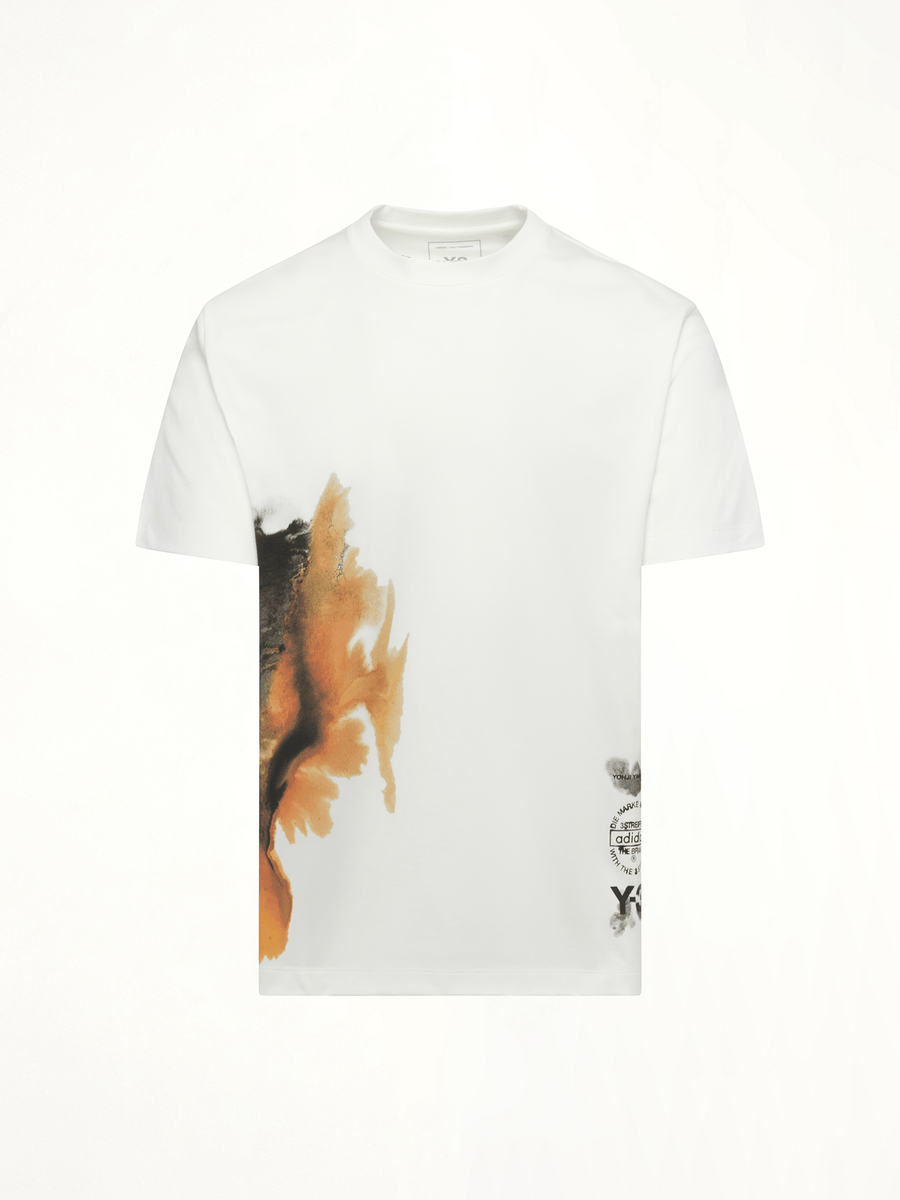 Watercolours Short Sleeve T-Shirt in White