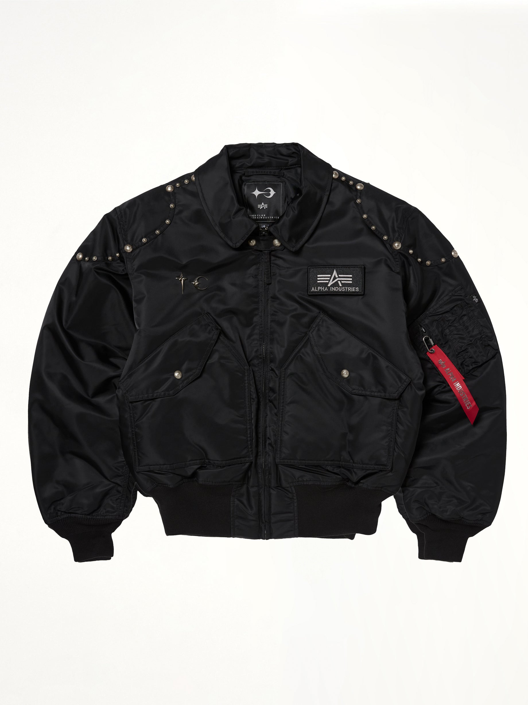TC x Alpha Industries Bomber Jacket (Rivet Ver) in Black