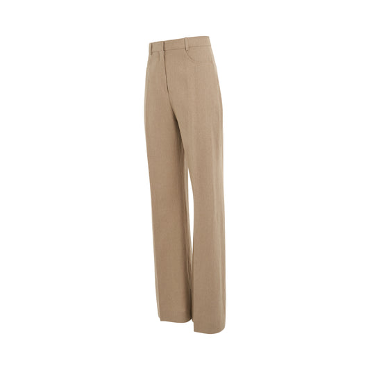 Sauge High Waisted Flare Pants in Beige