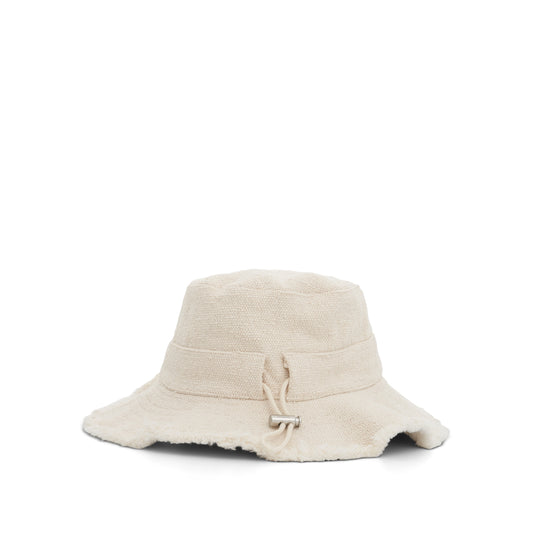 Artichaut Frayed Hat in Off White