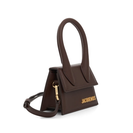 Le Chiquito Mini Leather Bag in Midnight Brown