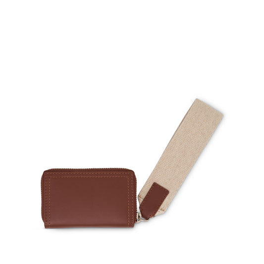 Le Porte Rectangle Lanyard Rectangle Wallet in Brown