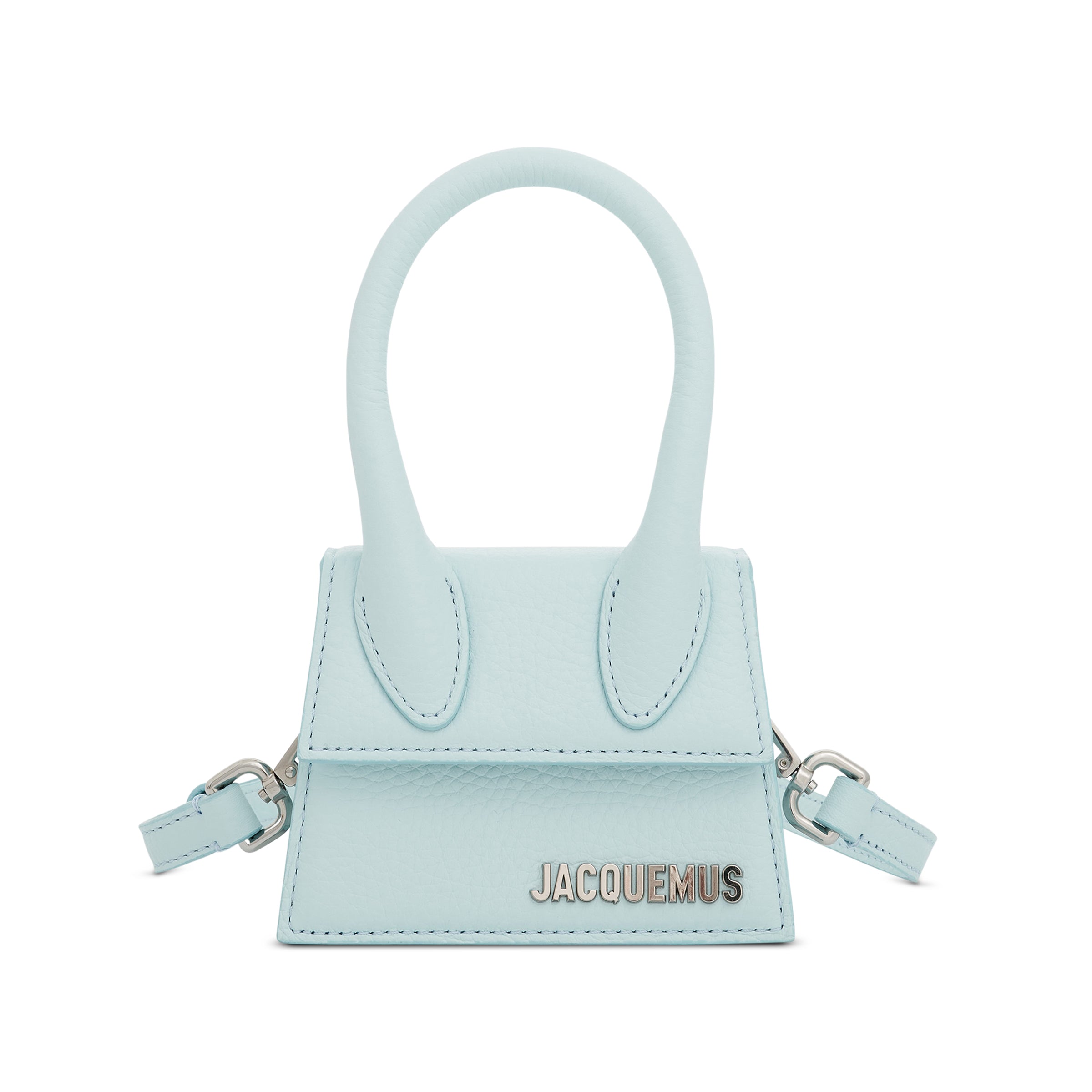 Le Chiquito Mini Grained Leather Bag in Light Blue