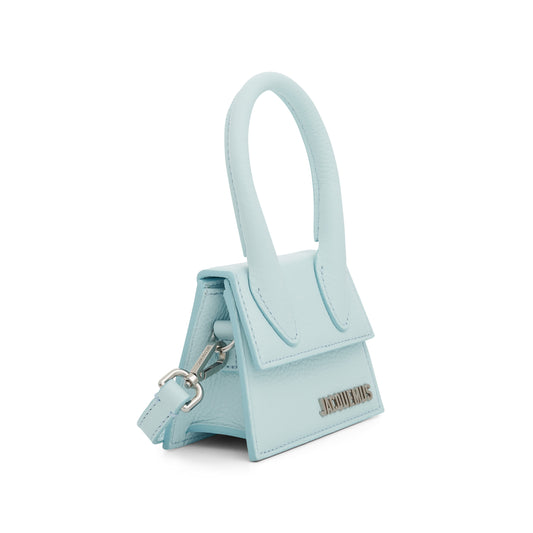 Le Chiquito Mini Grained Leather Bag in Light Blue