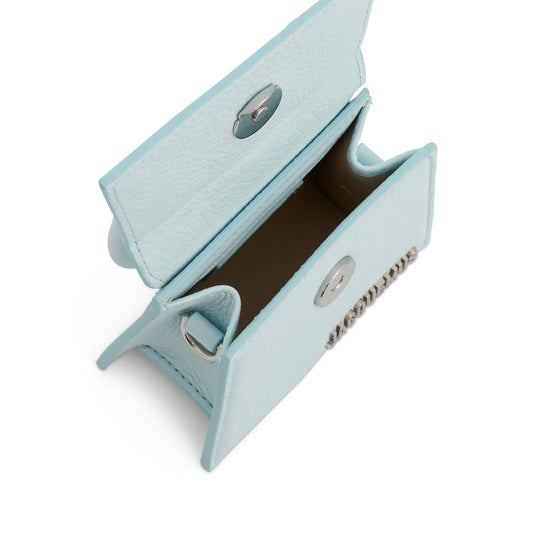 Le Chiquito Mini Grained Leather Bag in Light Blue