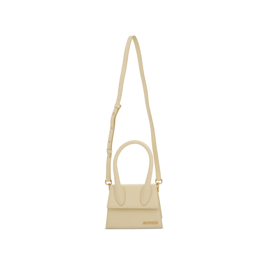 Le Chiquito Moyen Leather Bag in Ivory