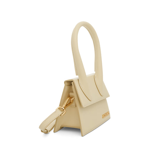 Le Chiquito Moyen Leather Bag in Ivory