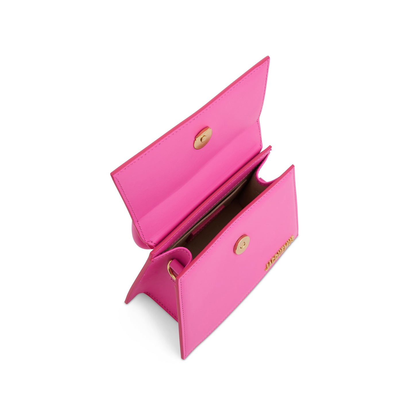 Le Chiquito Moyen Leather Bag in Neon Pink