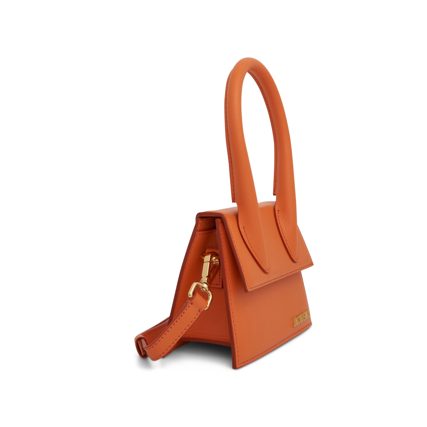 Le Chiquito Moyen Leather Bag in Orange