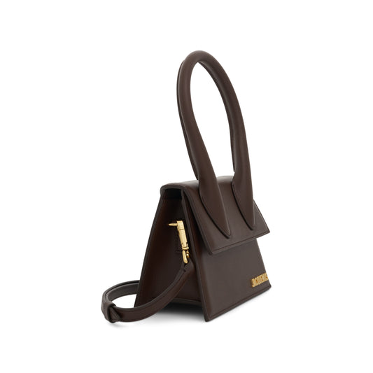 Le Chiquito Moyen Leather Bag in Midnight Brown