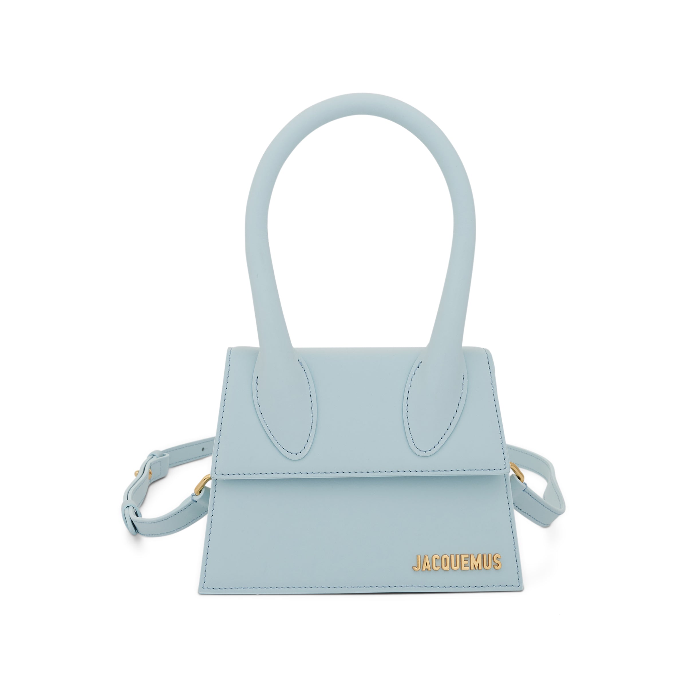 JACQUEMUS Le Chiquito Moyen Leather Bag in Pale Blue – MARAIS