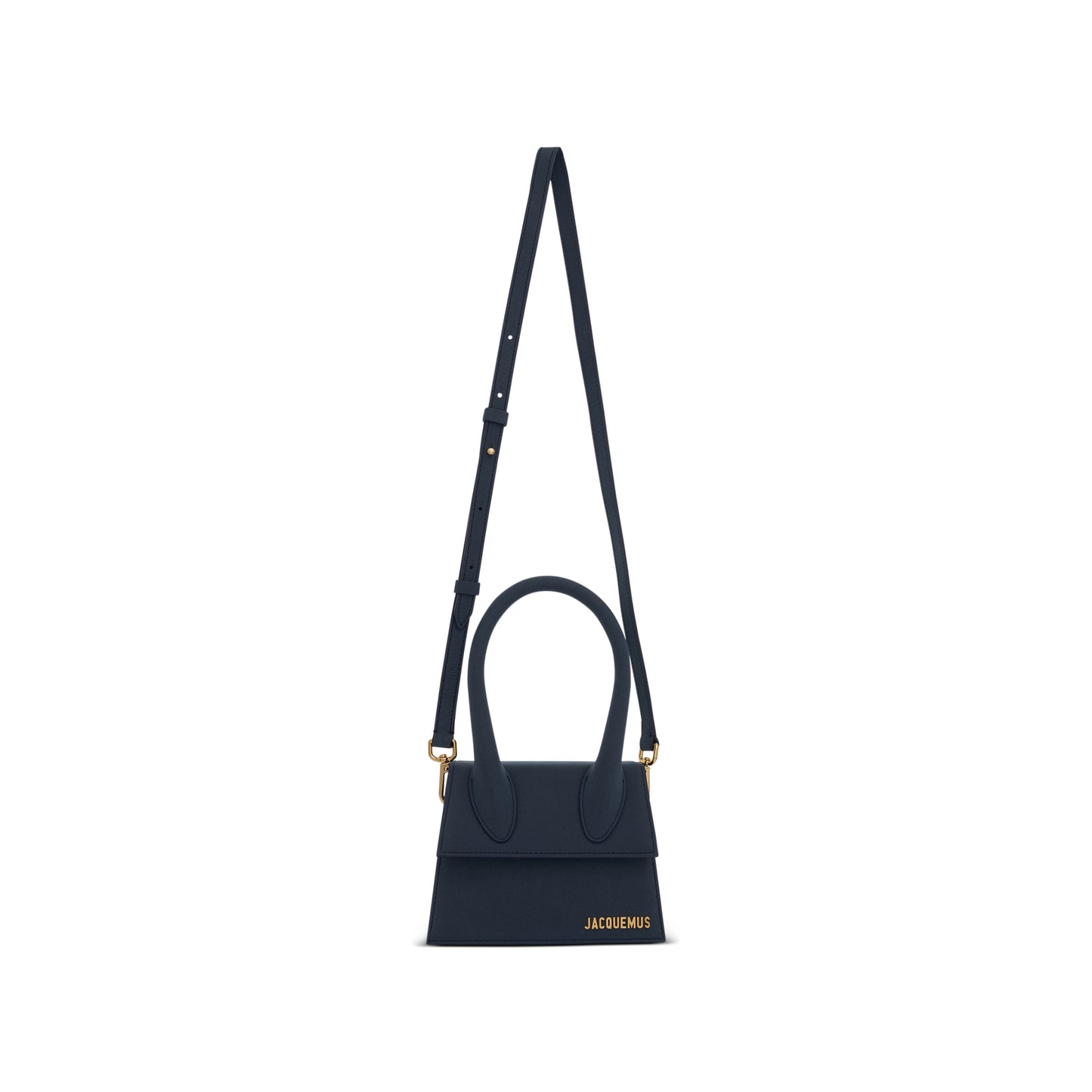 Le Chiquito Moyen Leather Bag in Dark Navy