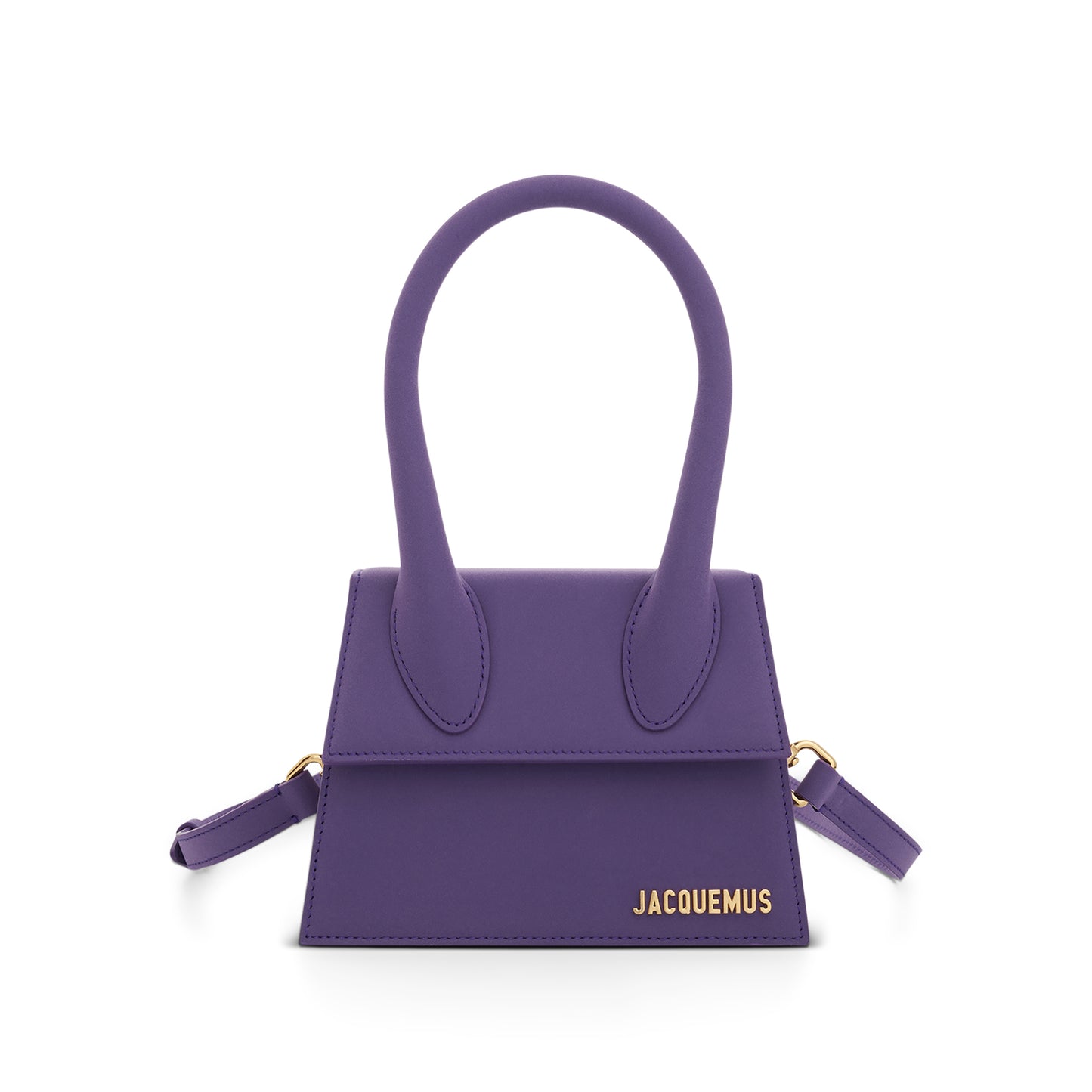 Le Chiquito Moyen Leather Bag in Purple