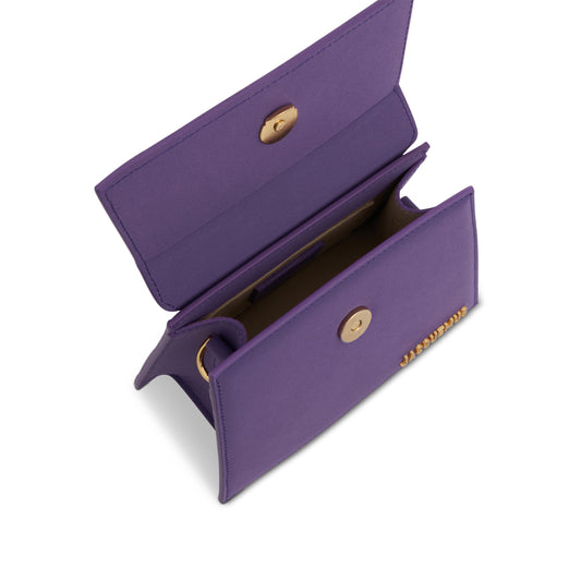 Le Chiquito Moyen Leather Bag in Purple