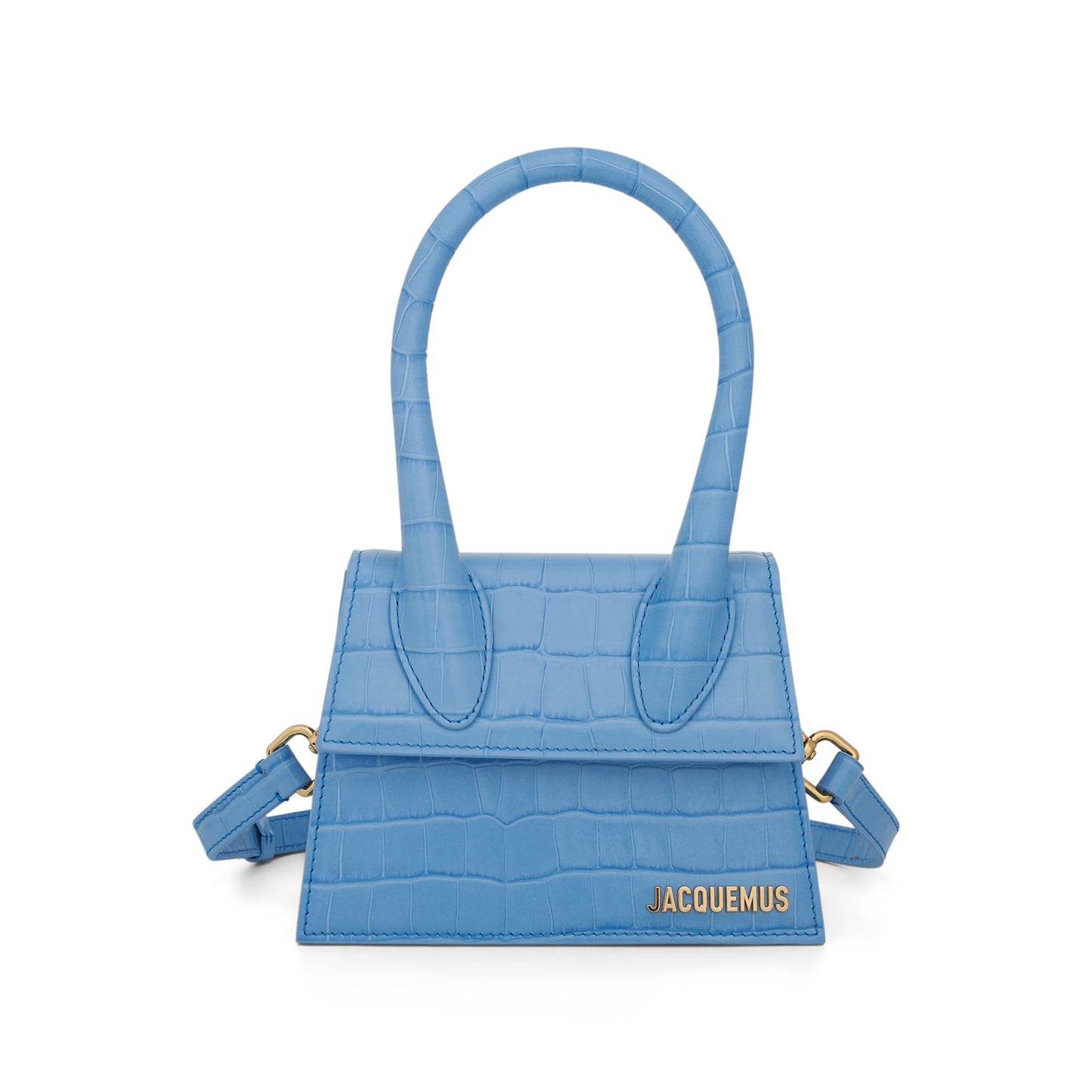 Le Chiquito Moyen Leather Bag in Blue