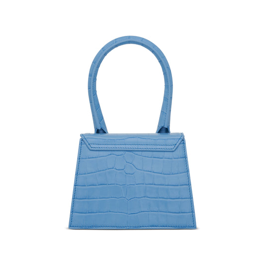 Le Chiquito Moyen Leather Bag in Blue