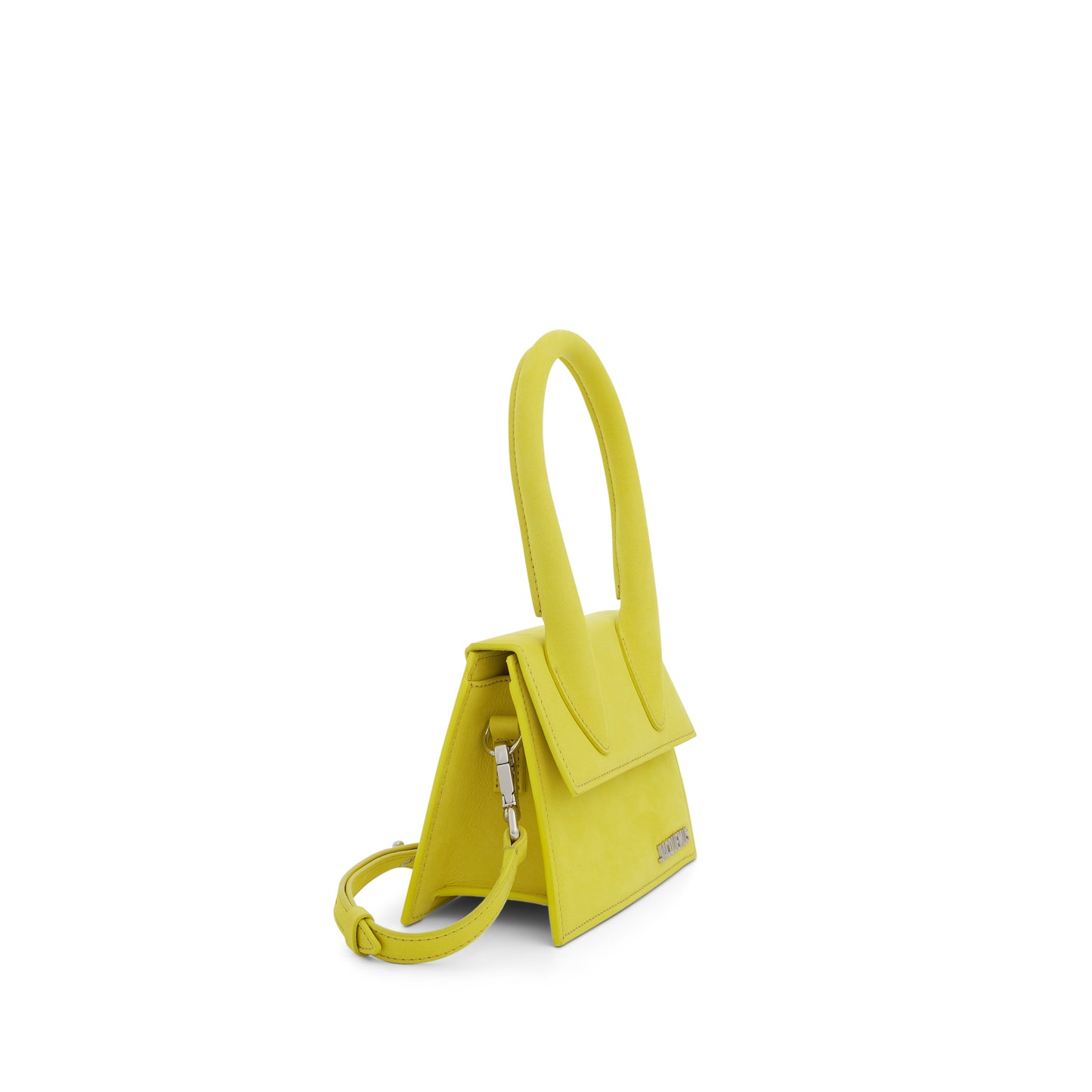 Le Chiquito Moyen Leather Bag in Neon Yellow