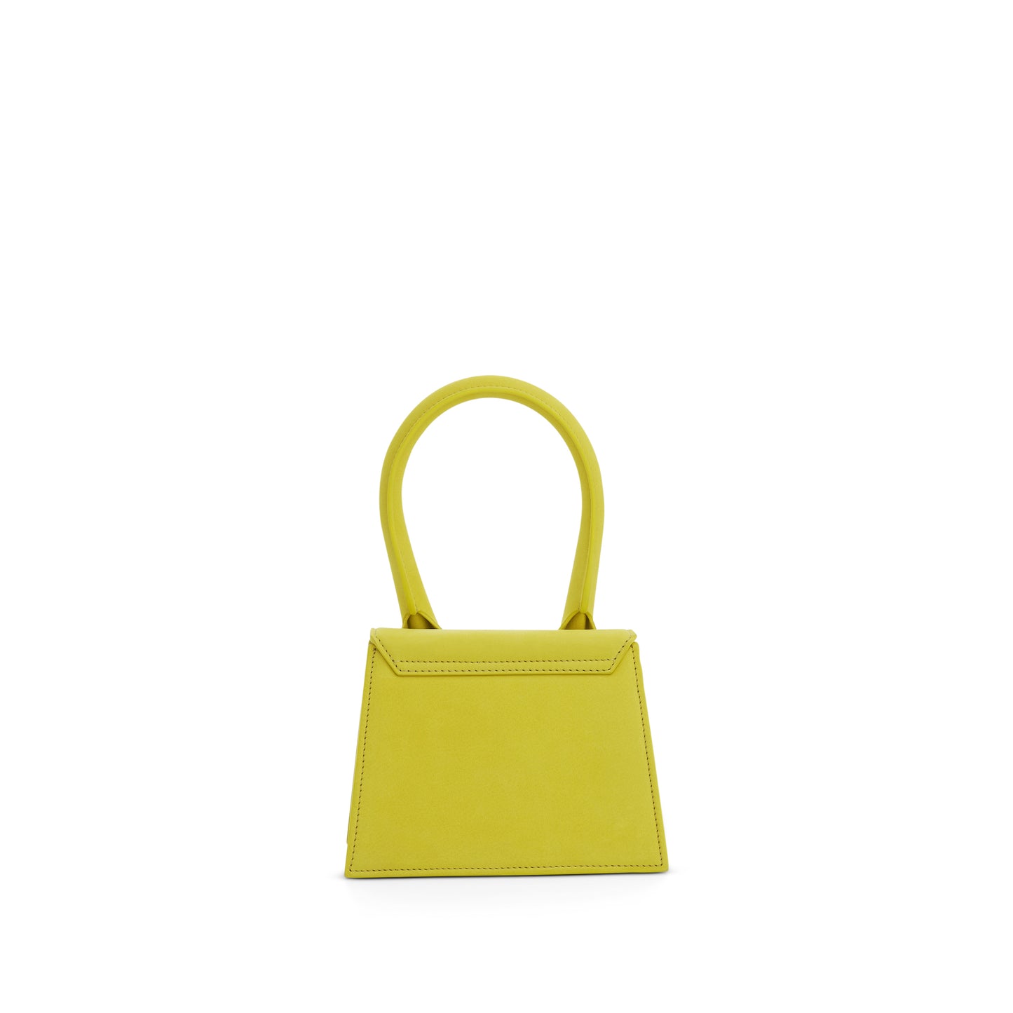 Le Chiquito Moyen Leather Bag in Neon Yellow