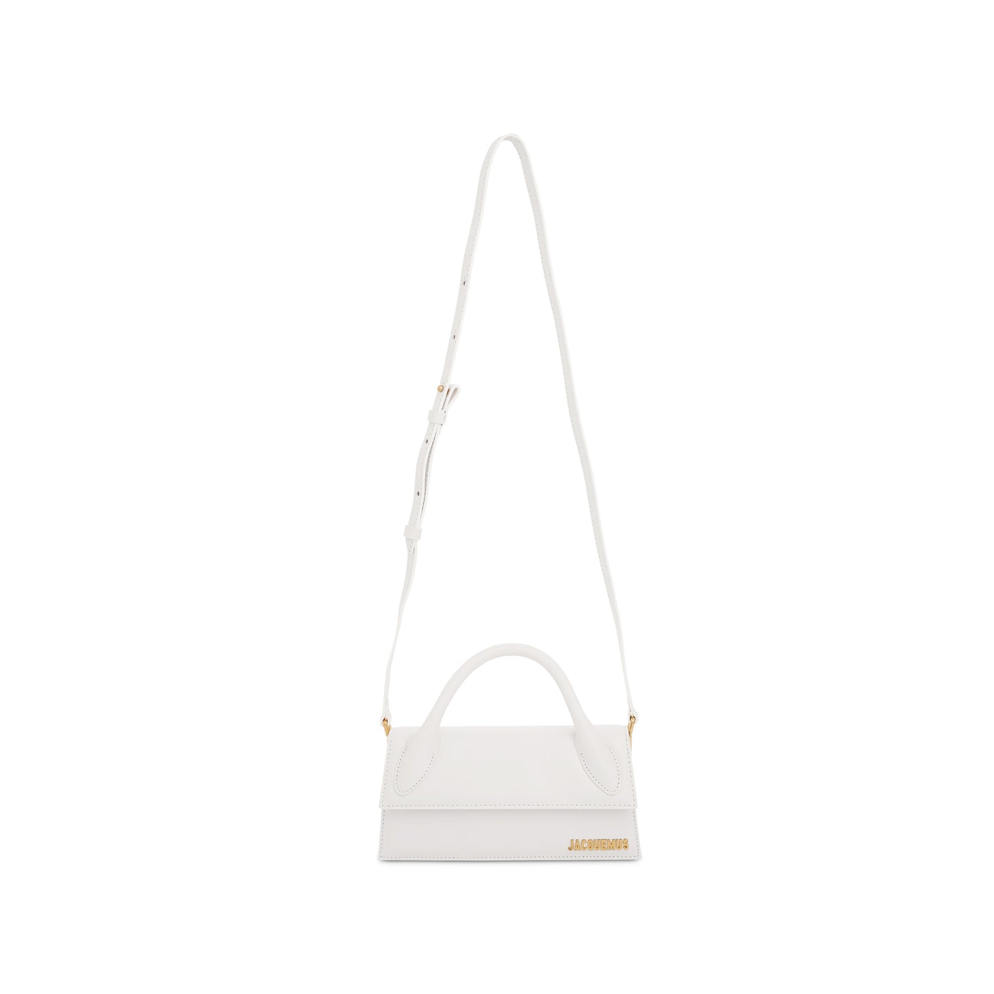 Le Chiquito Long Leather Bag in White