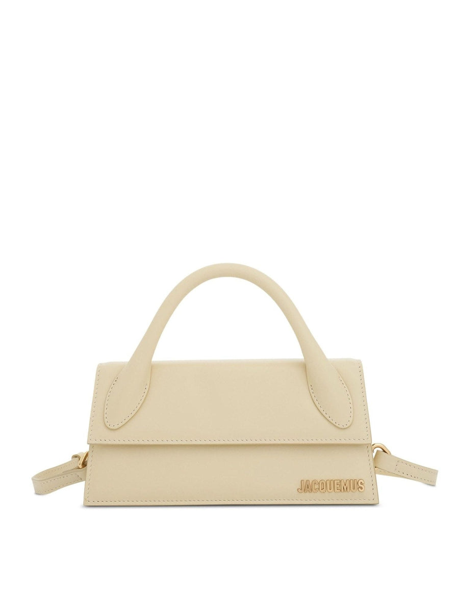 Le Chiquito Long Leather Bag in Ivory