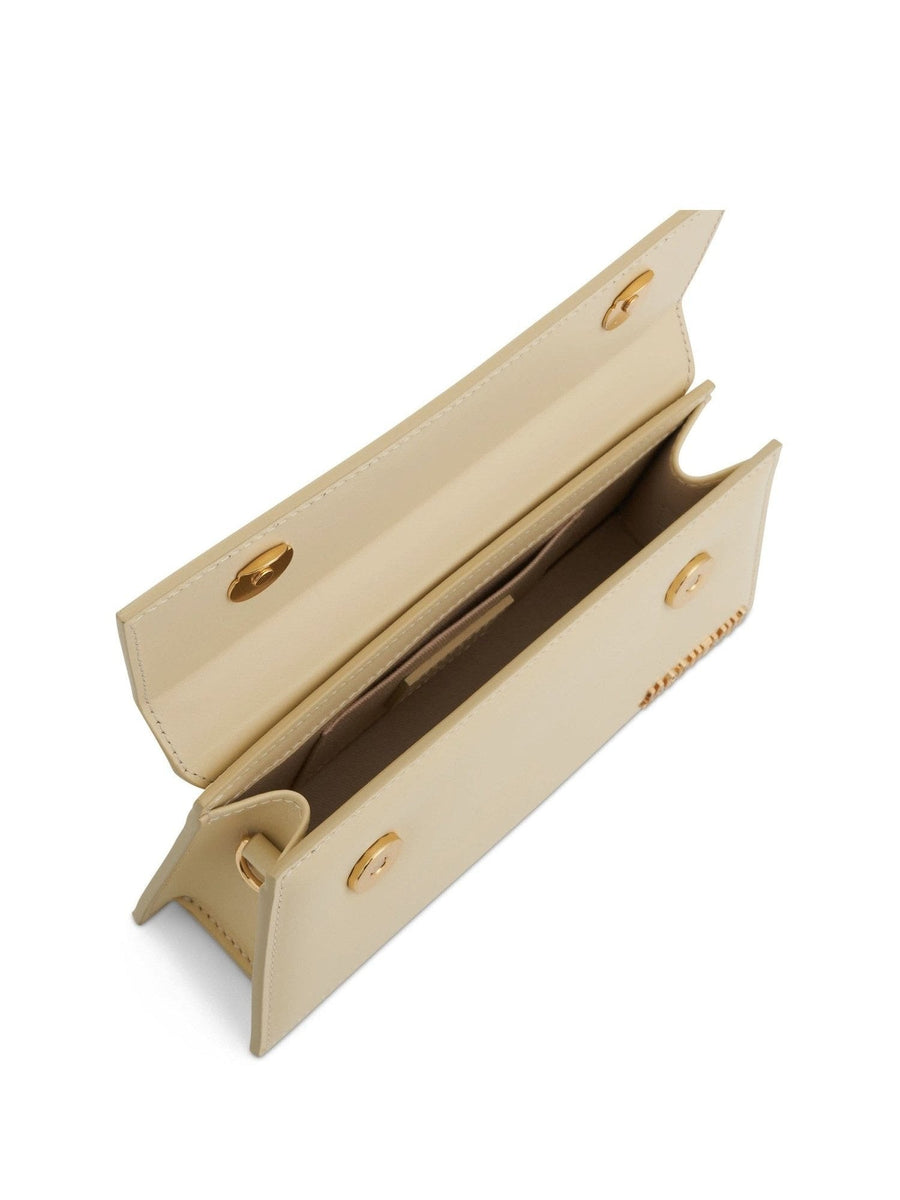 Le Chiquito Long Leather Bag in Ivory