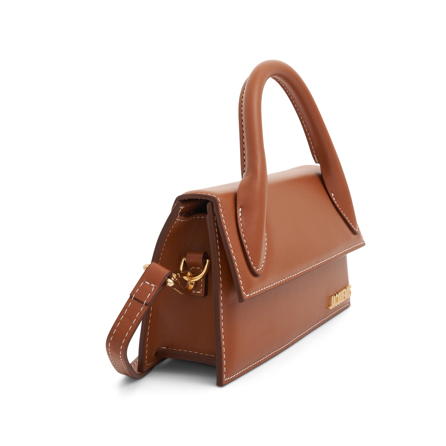 Le Chiquito Long Leather Bag in Light Brown