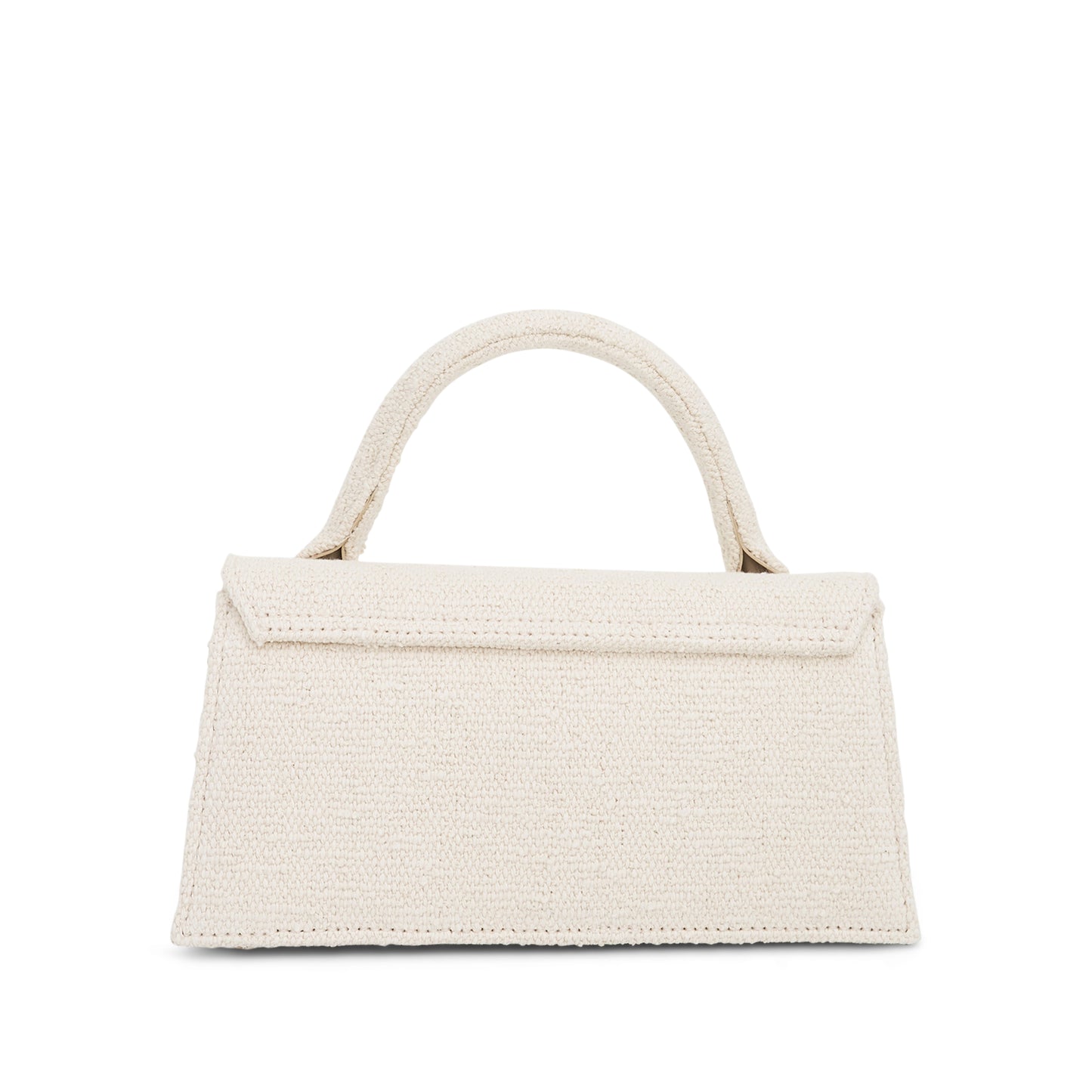 Le Chiquito Long Leather Bag in Off-White