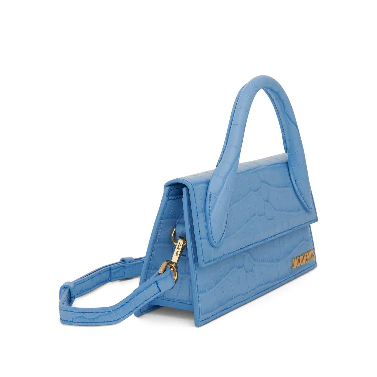 Le Chiquito Long Leather Bag in Blue