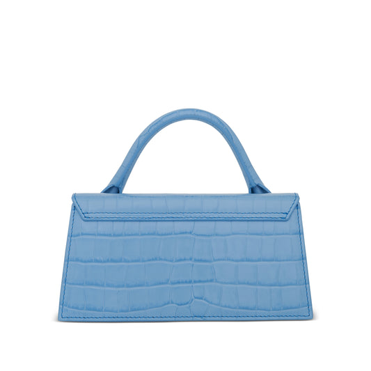 Le Chiquito Long Leather Bag in Blue