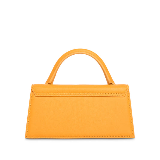 Le Chiquito Long Leather Bag in Dark Orange