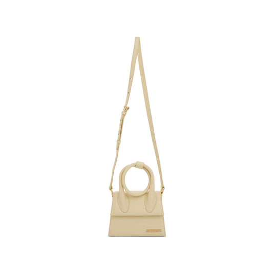 Le Chiquito Noeud Leather Bag in Ivory