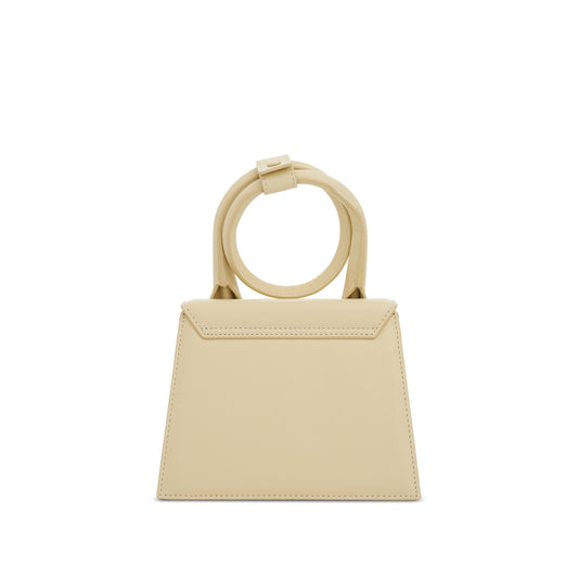 Le Chiquito Noeud Leather Bag in Ivory