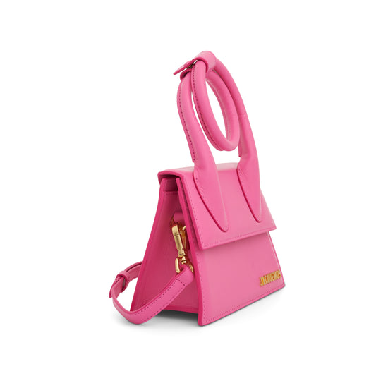 Le Chiquito Noeud Leather Bag in Pink