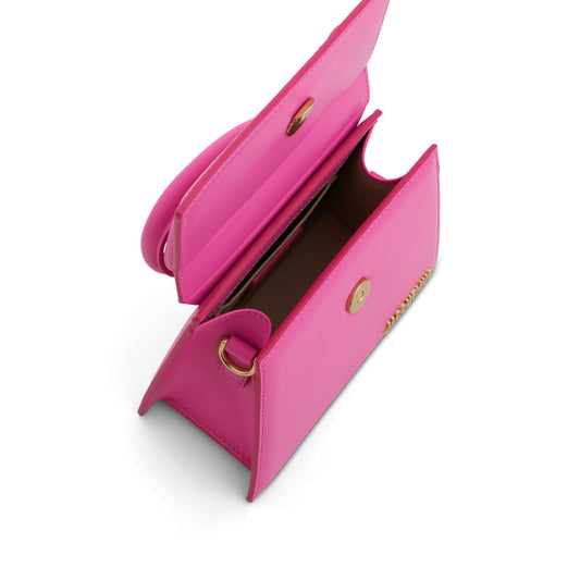 Le Chiquito Noeud Leather Bag in Neon Pink