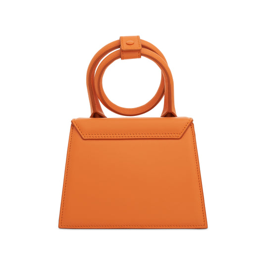 Le Chiquito Noeud Leather Bag in Orange