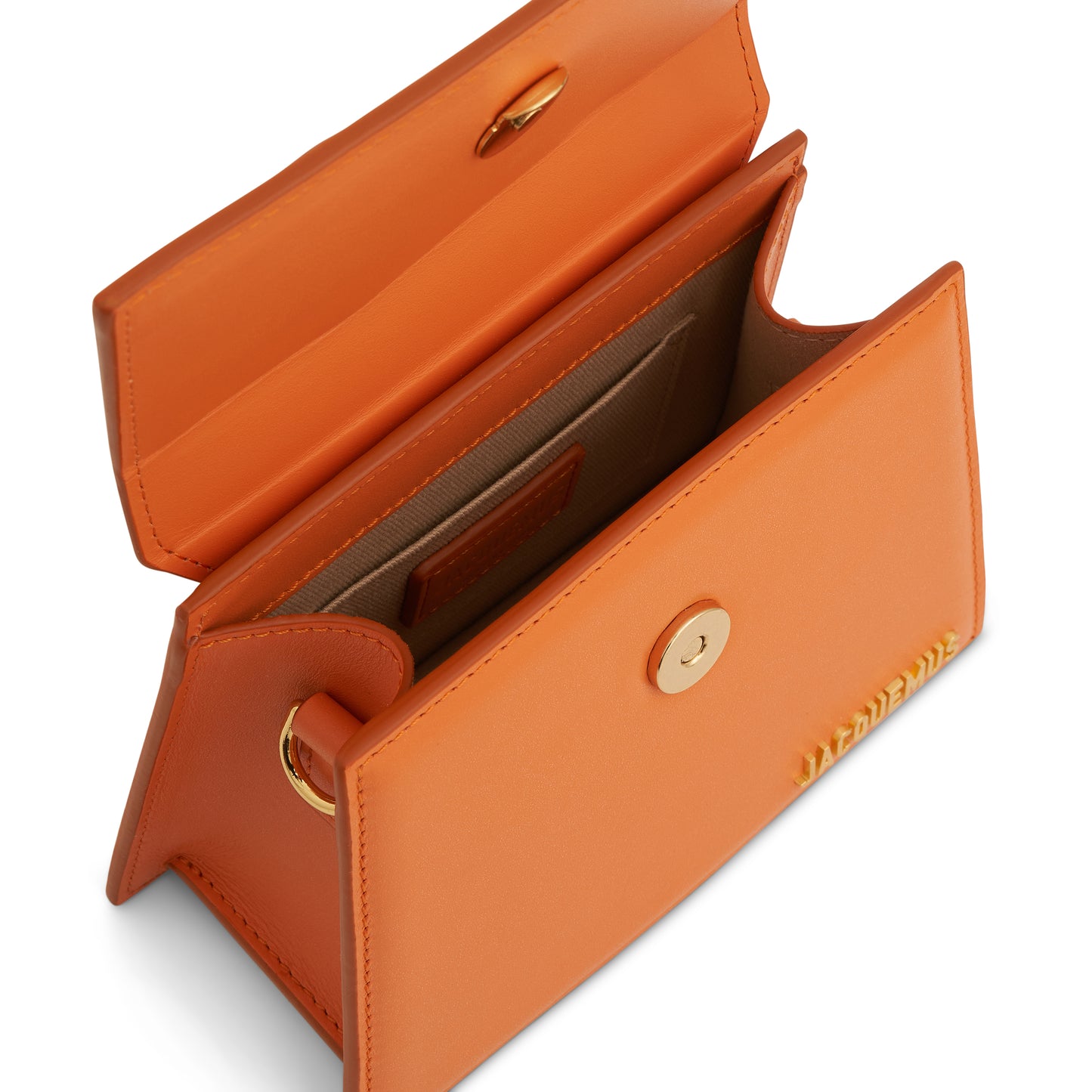 Le Chiquito Noeud Leather Bag in Orange