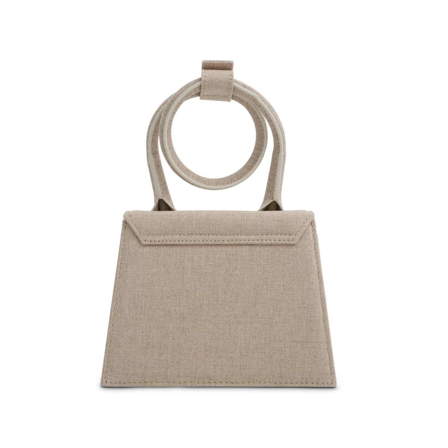 Le Chiquito Noeud Leather Bag in Light Grey