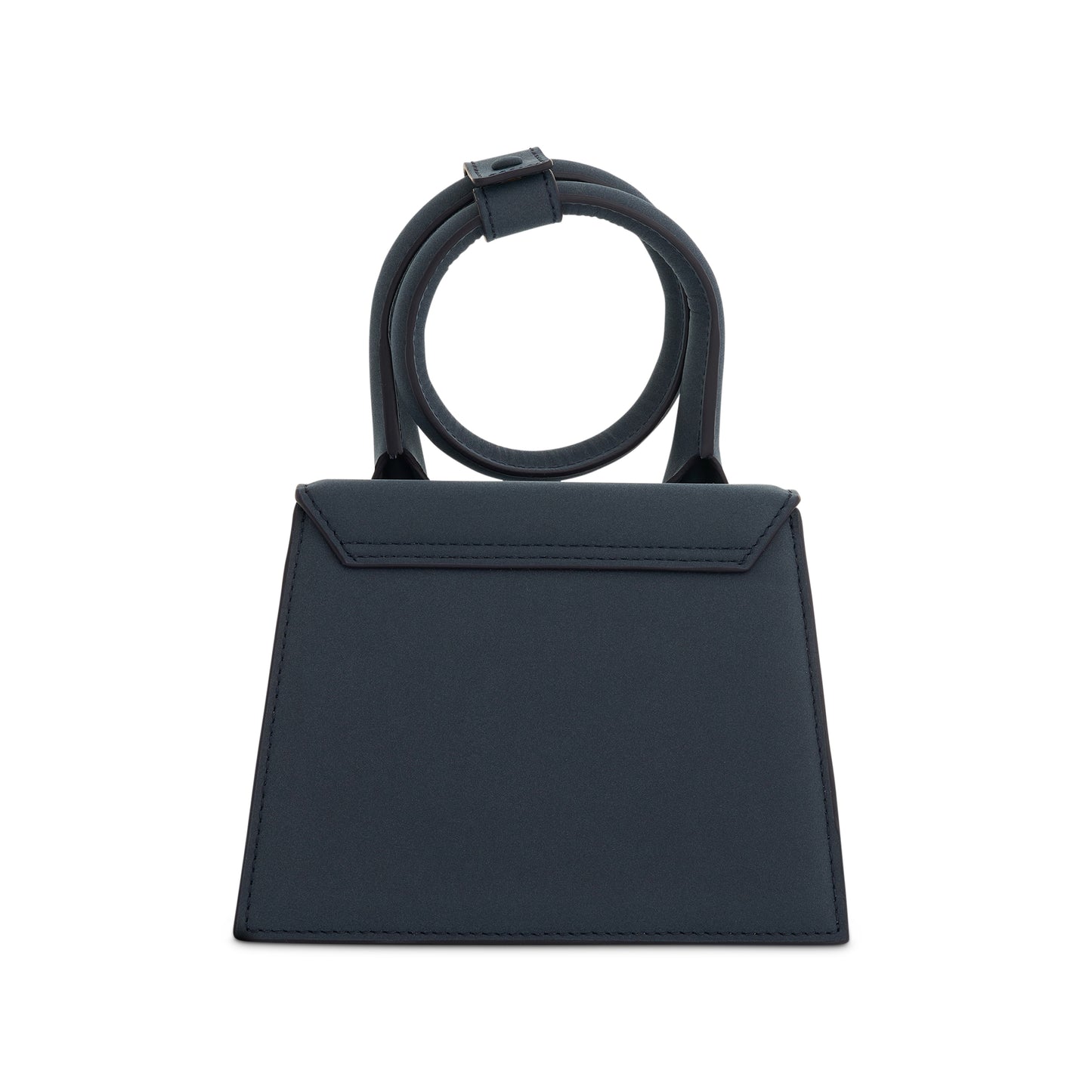 Le Chiquito Noeud Leather Bag in Dark Navy