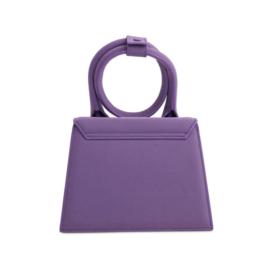 Le Chiquito Noeud Leather Bag in Purple