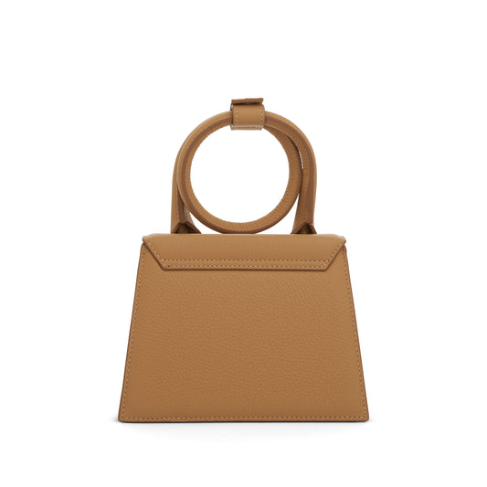 Le Chiquito Noeud Grained Leather Bag in Camel