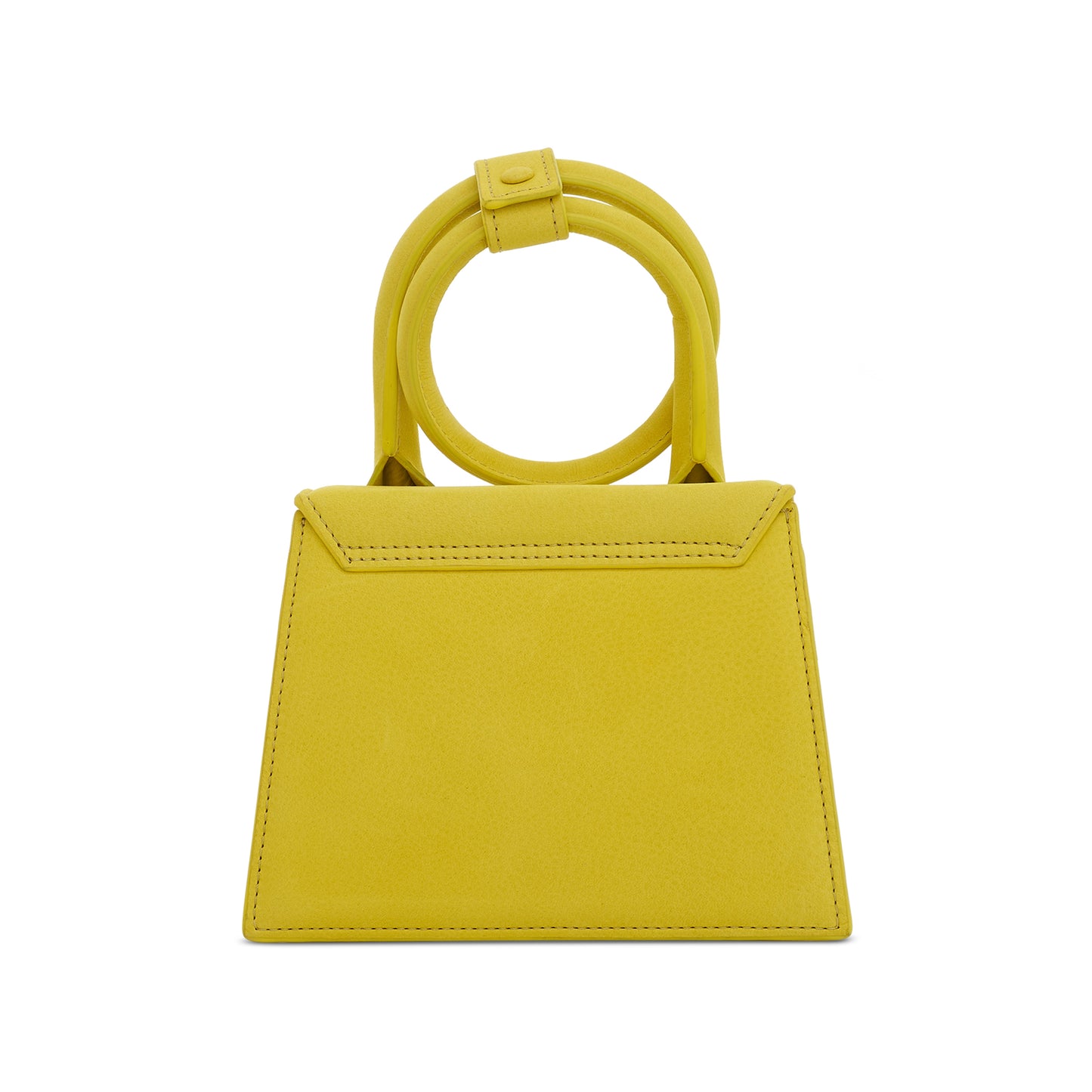 Le Chiquito Noeud Grained Leather Bag in Neon Yellow