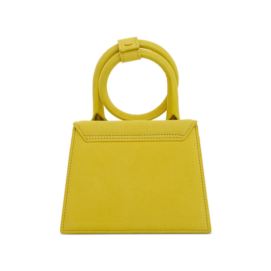 Le Chiquito Noeud Grained Leather Bag in Neon Yellow