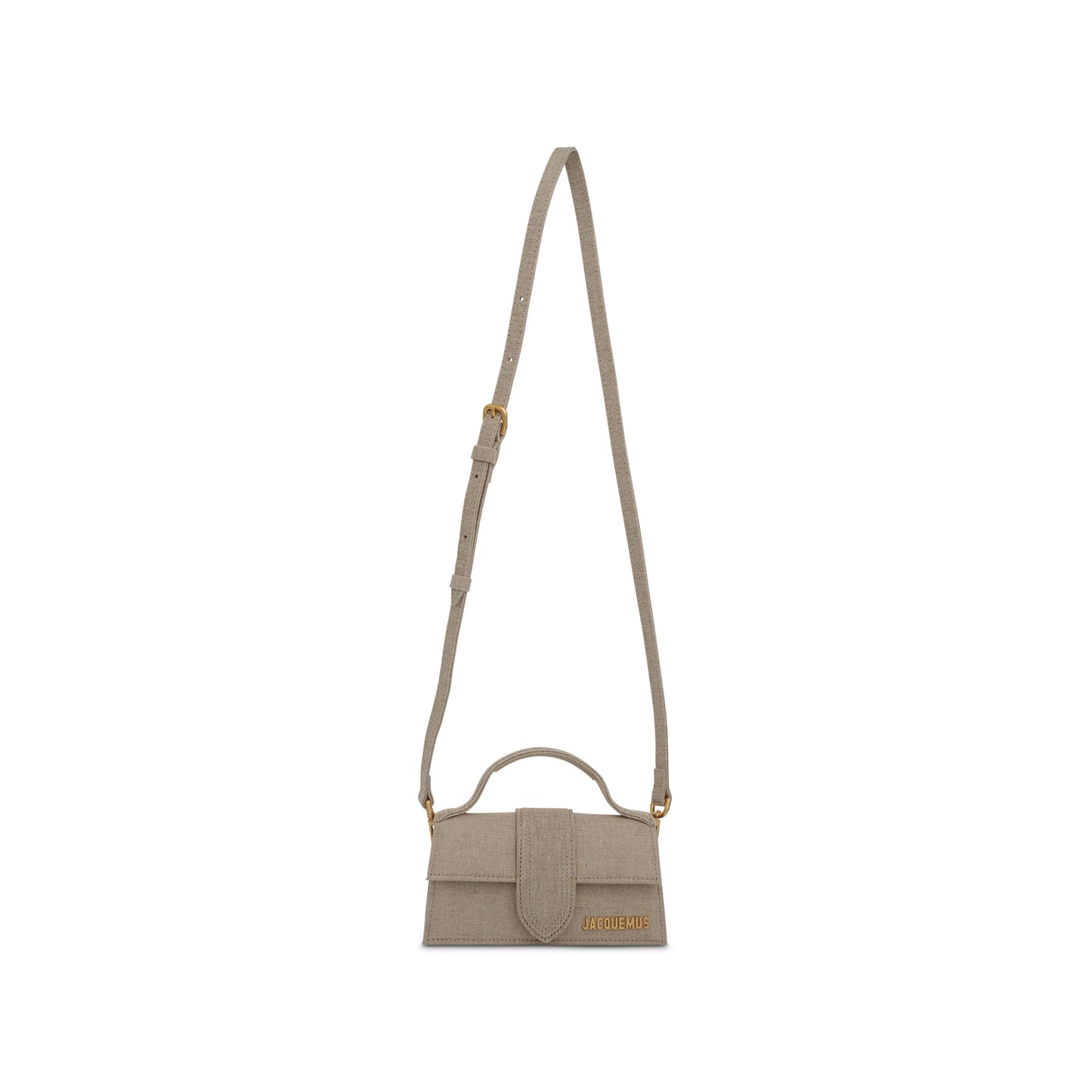 Le Bambino Mini Leather Bag in Light Grey