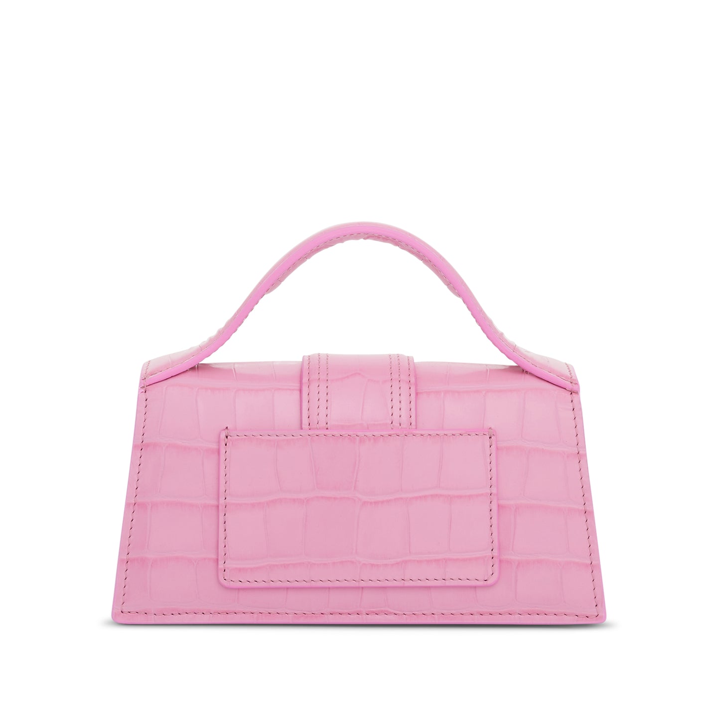 Le Bambino Mini Croc Embossed Leather Bag in Pink